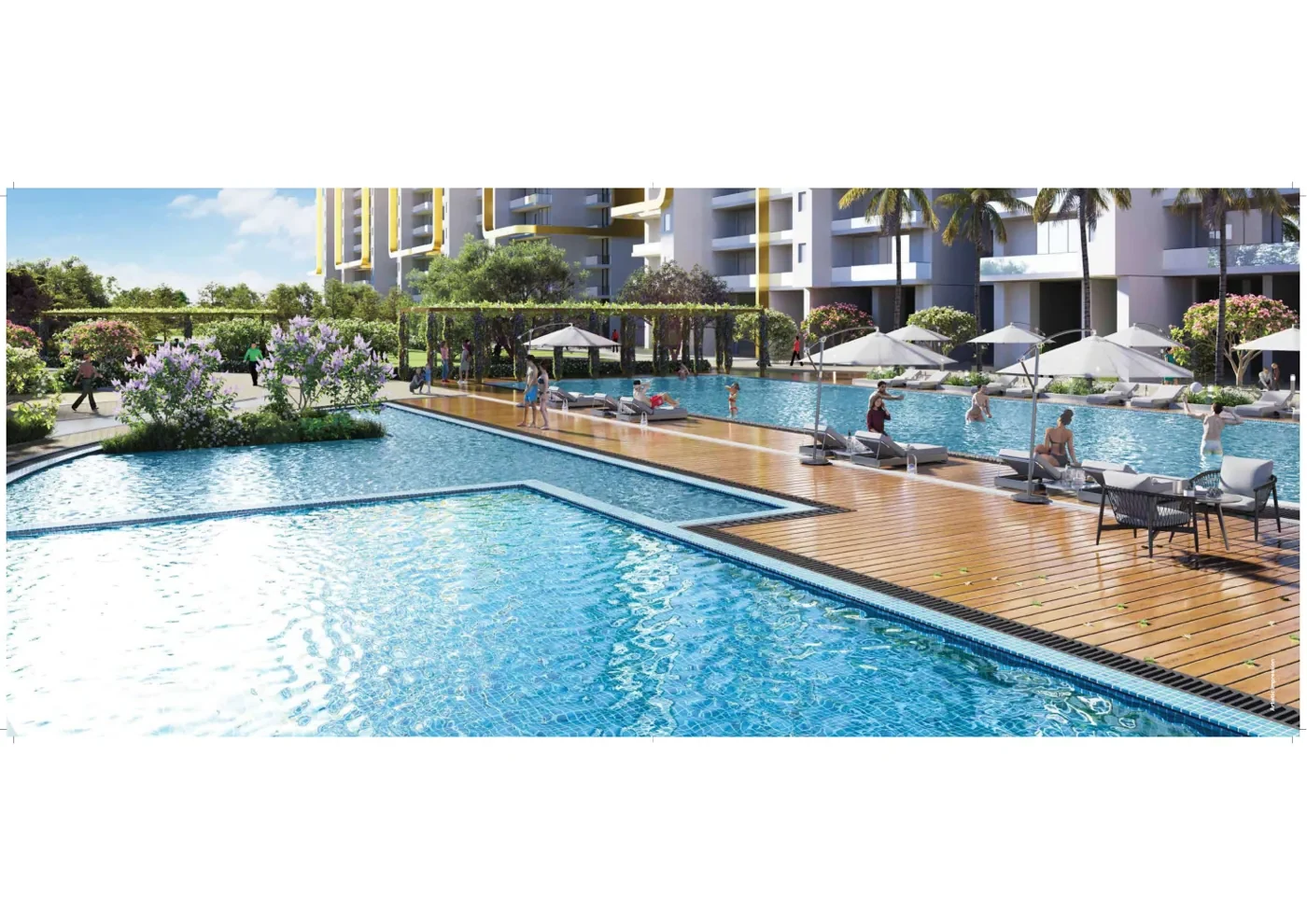 Clubhouse and pool brochure imagery